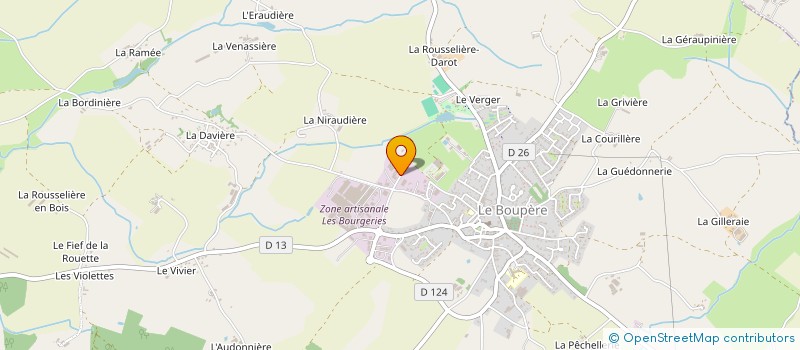 localisation de l'entreprise MAUDET FRERES à LE BOUPERE