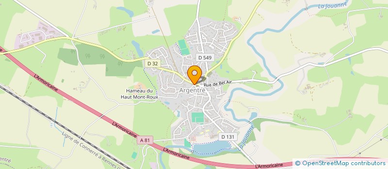 localisation de l'entreprise MAUDET P&F  ARGENTRE