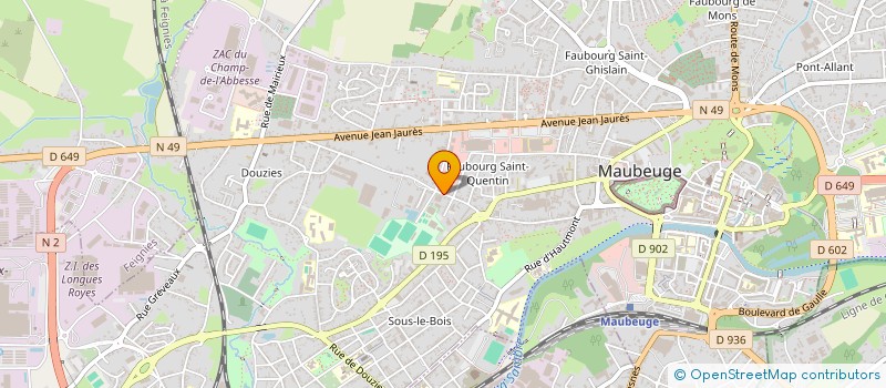 localisation de l'entreprise MAULDE ET RENOU SAMBRE  MAUBEUGE