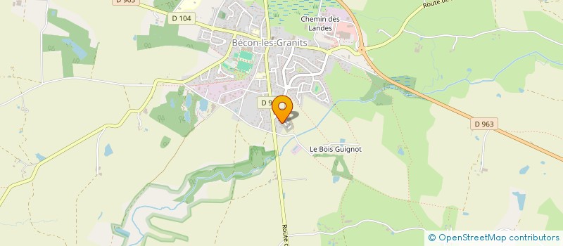 localisation de l'entreprise MAUQUIN à BECON-LES-GRANITS