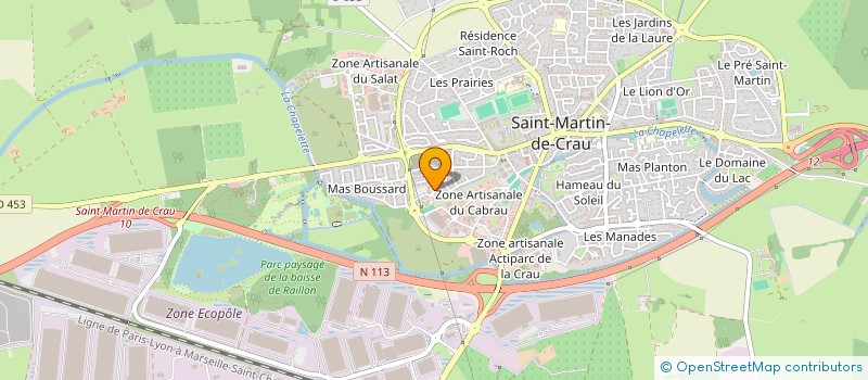 localisation de l'entreprise MAUREAU BROCHUT ZAC DU CABRAU  SAINT MARTIN DE CRAU