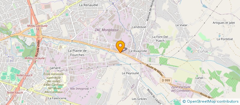 localisation de l'entreprise MAUREL DIFFUSION à ALBI