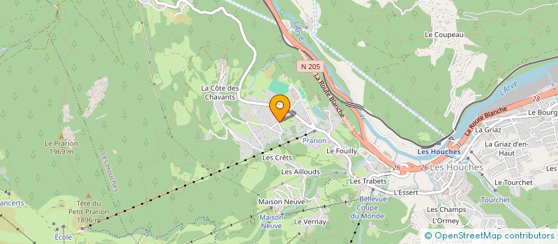 localisation de l'entreprise MAURICE ET LUCIENNE  LES HOUCHES