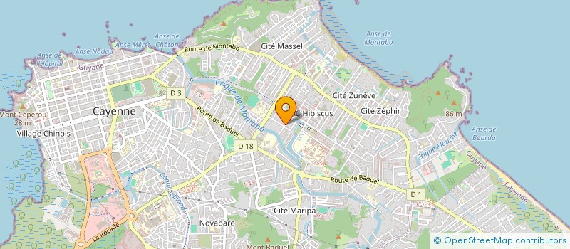 localisation de l'entreprise MAURICE-PEROUMAL  CAYENNE