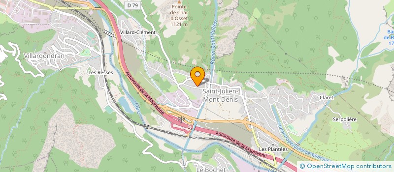 localisation de l'entreprise MAURIENNE ENROBES- MAURE à SAINT-JULIEN-MONT-DENIS