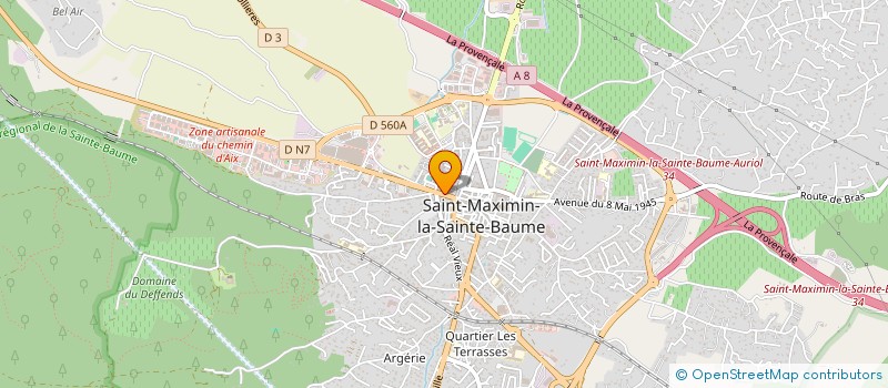 localisation de l'entreprise MAURIN FORMATIONS ECOLE DE CONDUITE à SAINT-MAXIMIN-LA-SAINTE-BAUME