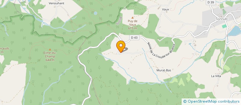 localisation de l'entreprise MAURY à SUSSAC