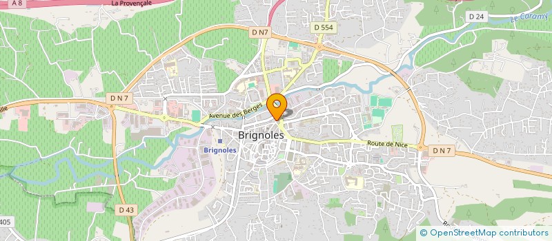 localisation de l'entreprise MAURY IMMOBILIER à BRIGNOLES