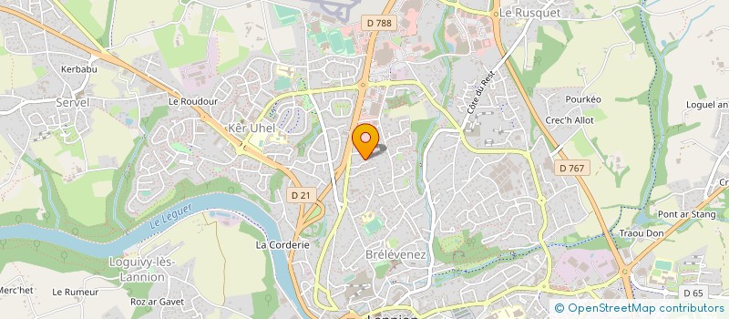 localisation de l'entreprise MAUVE WEB  LANNION