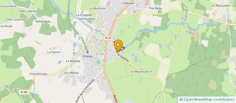 localisation de l'entreprise MAUX BOIS à CHALUS