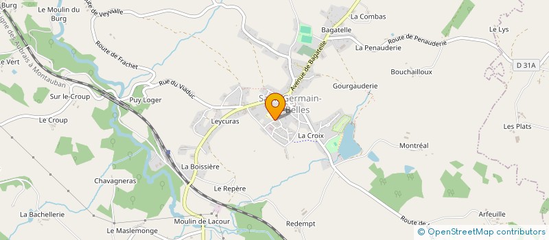 localisation de l'entreprise MAUX MATERIAUX à SAINT-GERMAIN-LES-BELLES