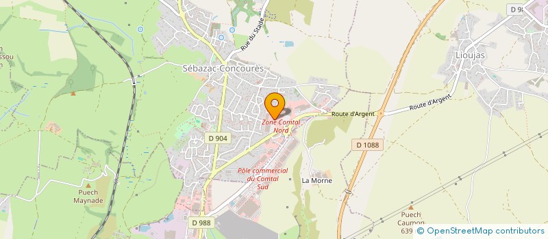 localisation de l'entreprise MAX.B.CONCEPT à SEBAZAC-CONCOURES