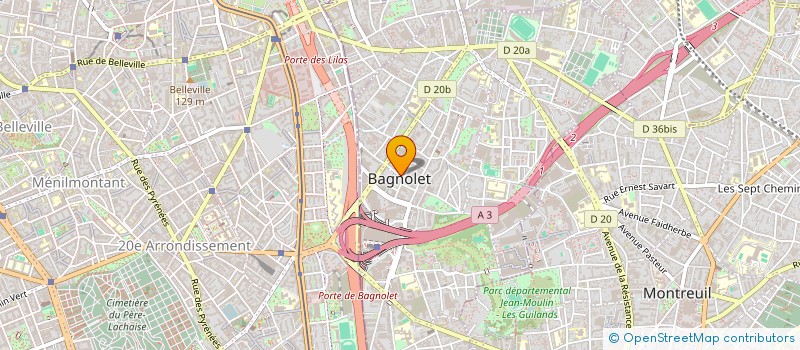 localisation de l'entreprise MAX BTP à BAGNOLET