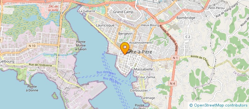 localisation de l'entreprise MAX COIF à POINTE-A-PITRE