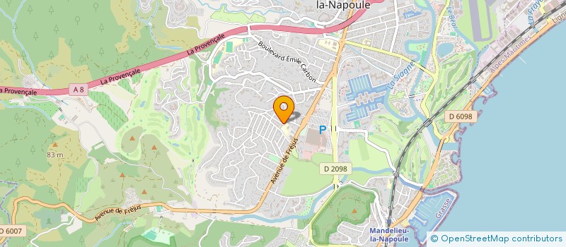 localisation de l'entreprise MAX DEPANNAGE 06  MANDELIEU-LA-NAPOULE