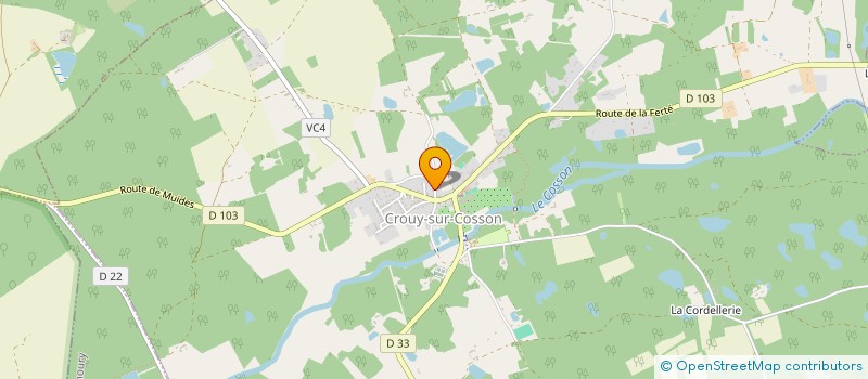 localisation de l'entreprise MAX ELEC 41  CROUY-SUR-COSSON