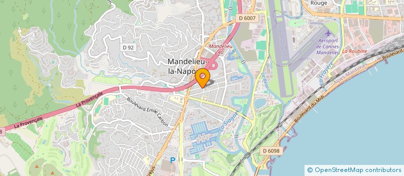 localisation de l'entreprise MAX SERVICES à MANDELIEU-LA-NAPOULE