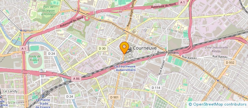 localisation de l'entreprise MAX SERVICES 93 à LA COURNEUVE