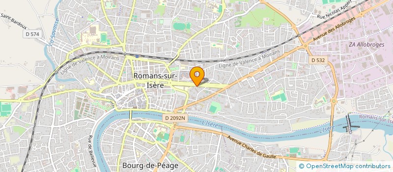 localisation de l'entreprise MAX VINCENT à ROMANS-SUR-ISERE