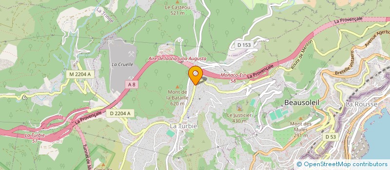 localisation de l'entreprise MAXELLYNE à LA TURBIE