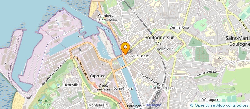 localisation de l'entreprise MAXHEL à BOULOGNE-SUR-MER