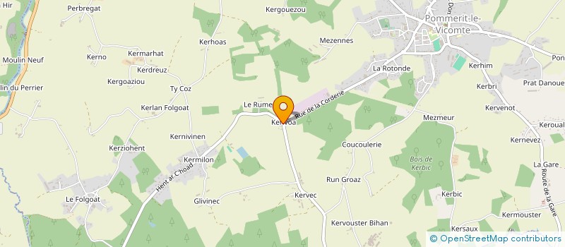 localisation de l'entreprise MAXI DANCE à POMMERIT-LE-VICOMTE