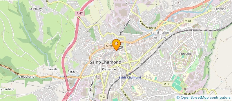 localisation de l'entreprise MAXI DESTOCK à SAINT-CHAMOND