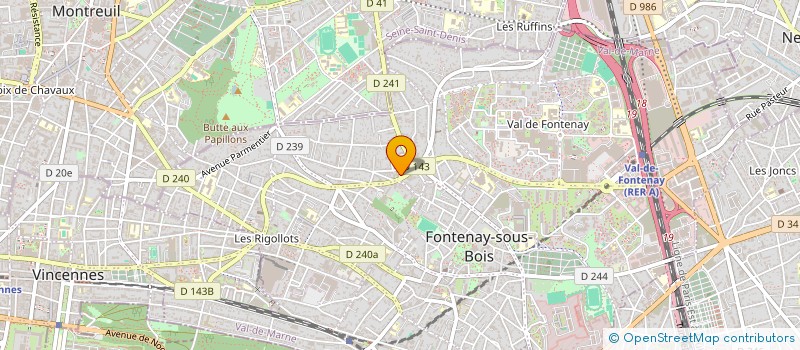 localisation de l'entreprise MAXI LEDS à FONTENAY-SOUS-BOIS