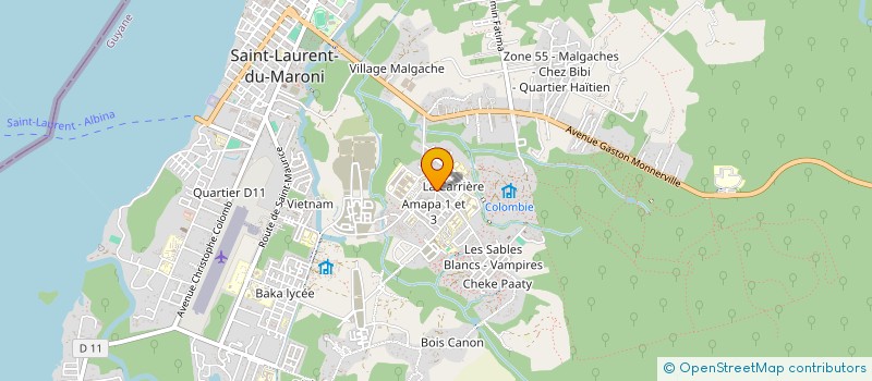 localisation de l'entreprise MAXIDIS SABLE BLANC SARL à SAINT-LAURENT-DU-MARONI