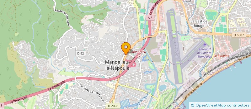 localisation de l'entreprise MAXIFLO à MANDELIEU-LA-NAPOULE