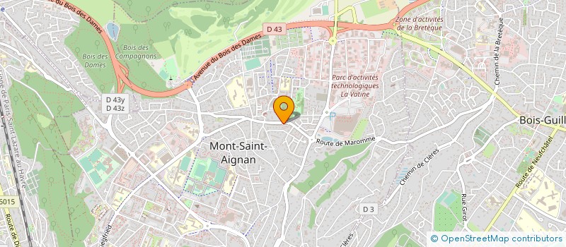 localisation de l'entreprise MAXIME DANS LA FARINE  MONT-SAINT-AIGNAN