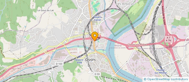 localisation de l'entreprise MAXIME DU PLESSIS à GIVORS