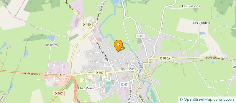 localisation de l'entreprise MAXIME LAMOUREUX  LAPALISSE