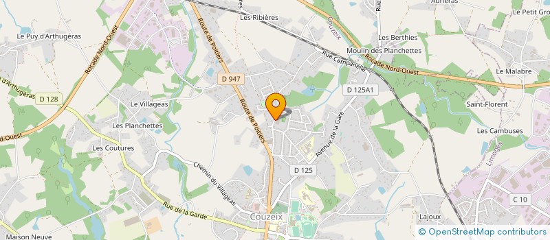 localisation de l'entreprise MAXITECH à COUZEIX