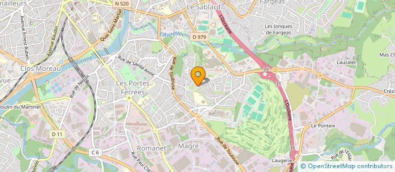 localisation de l'entreprise MAXWELL à LIMOGES