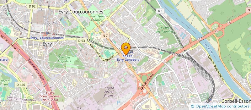 localisation de l'entreprise MAYBCAR à EVRY-COURCOURONNES