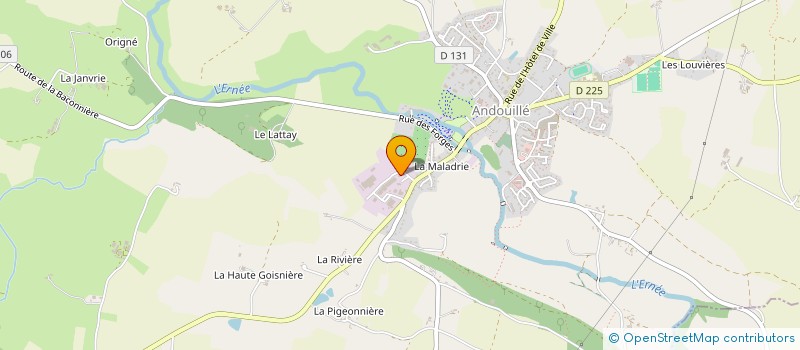 localisation de l'entreprise MAYENNE DISTRIBUTION ENERGIES à ANDOUILLE