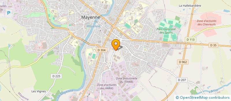 localisation de l'entreprise MAYENNE MATERIAUX à MAYENNE