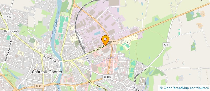 localisation de l'entreprise MAYENNE PEINTURE BOULFRAY  CHATEAU-GONTIER-SUR-MAYENNE