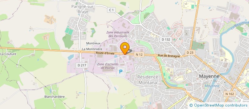 localisation de l'entreprise MAYENNE POIDS LOURDS à MAYENNE