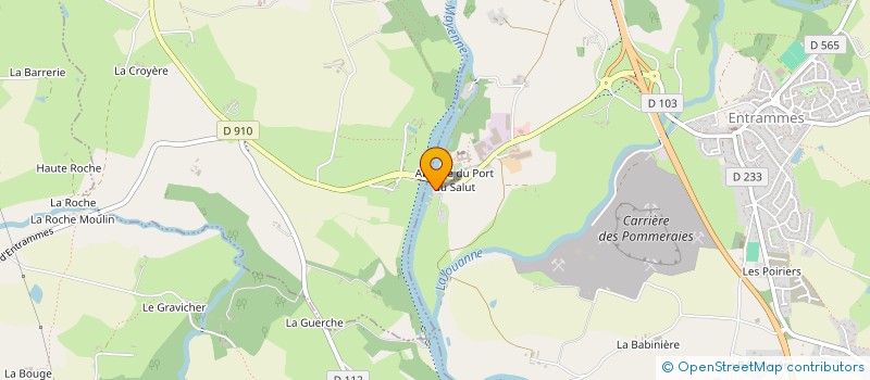 localisation de l'entreprise MAYENNE SARTHE NAVIGATION  ENTRAMMES