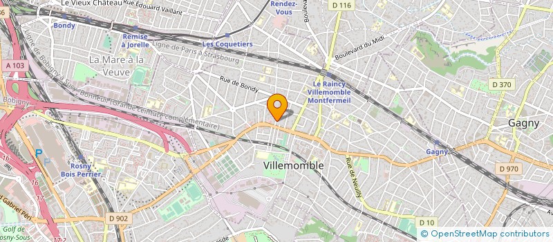 localisation de l'entreprise MAYER DENISE INVESTISSEMENTS à VILLEMOMBLE