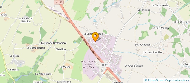 localisation de l'entreprise MAYREAU à ORVAULT