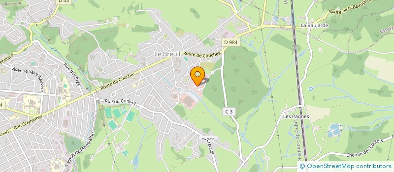 localisation de l'entreprise MAYVERT à LE BREUIL
