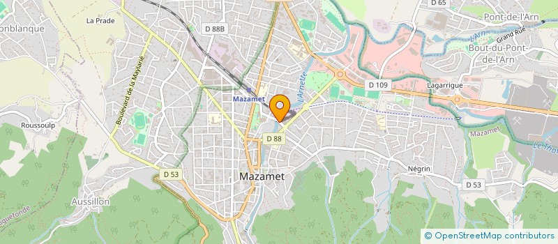 localisation de l'entreprise MAZAMET IL Y A 100 ANS  MAZAMET