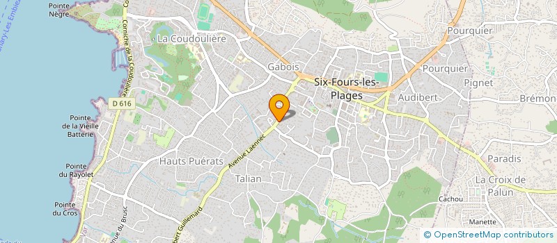 localisation de l'entreprise MAZARA DELVALLO à SIX-FOURS-LES-PLAGES