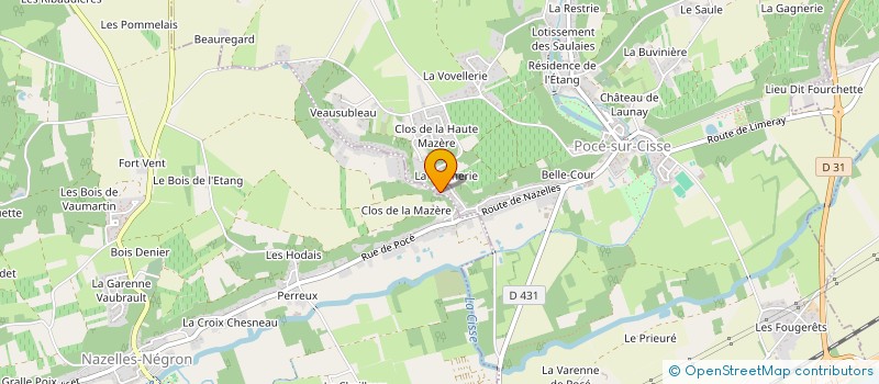 localisation de l'entreprise MAZERE ALLIANCE  POCE-SUR-CISSE