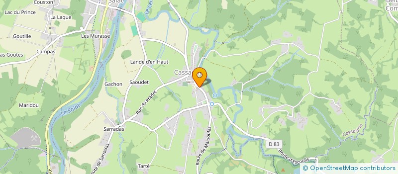 localisation de l'entreprise MAZERES CASSAGNE SPORTS RUGBY  MAZERES-SUR-SALAT