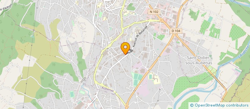 localisation de l'entreprise MAZET MESSAGERIE à AUBENAS
