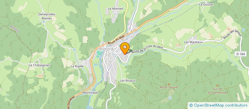 localisation de l'entreprise MAZET T.P.  RIOTORD